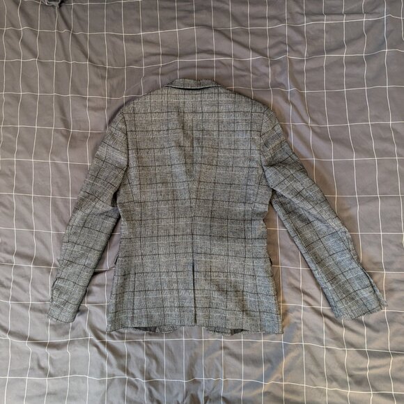 Topman Grey Check Suit Jacket - Matching Bundle Offer $10 Off - Picture 2 of 2